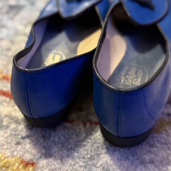 Blue Leather Travellete  Loafers Belgian Shoes - Picture 5 of 5